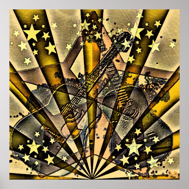 Affiche Guitares vectorielles (Devant)