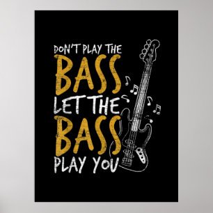 Affiche Guitariste Laisser Bass Guitar Anniversaire