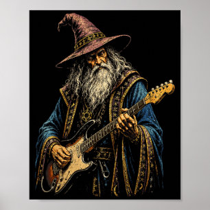 Affiche Guitariste Magicien de la Guitare Électrique Sodas