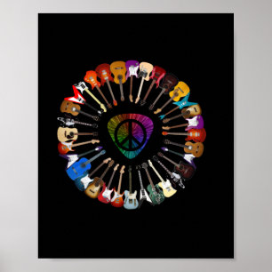 Affiche Guitariste Variété guitare Anniversaire