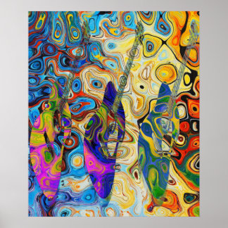 Affiche Guitarras abstractas
