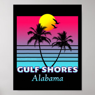 Affiche Gulf Shores Alabama Cadeau de vacances