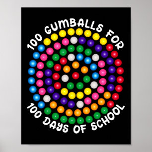 Affiche Gumballs Pour 100 Jours D'École