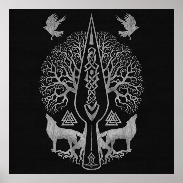Affiche Gungnir - Parole d'Odin et arbre de vie - (Devant)