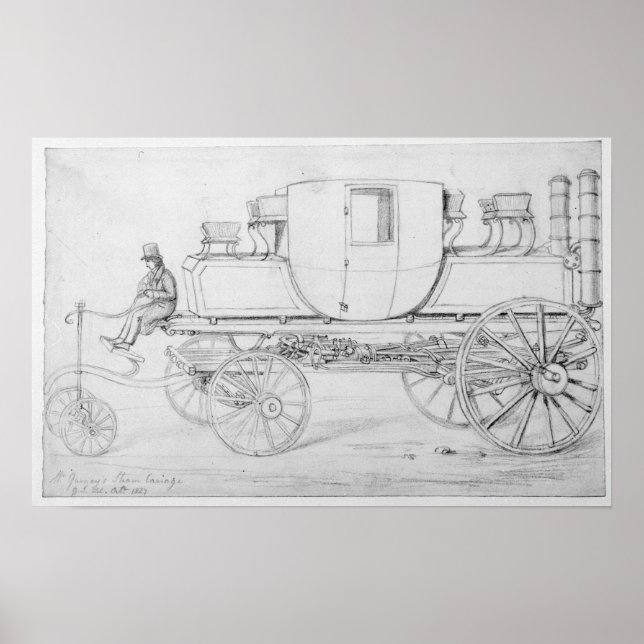 Affiche Gurney's Steam Carriage, 1827 (Devant)
