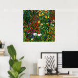 Affiche Gustav Klimt<br><div class="desc">Peinture d'art par Gustav Klimt, Jardin Agricole avec Tournesols</div>