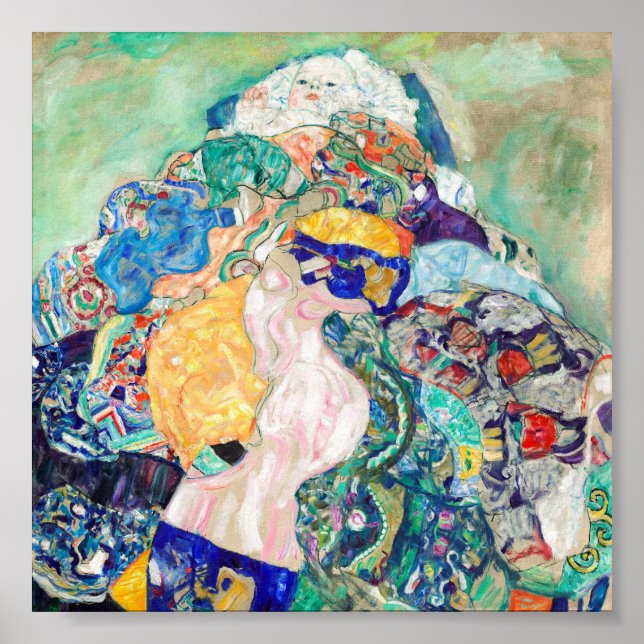 Affiche Gustav Klimt, Baby Cradle, Fine Art (Devant)