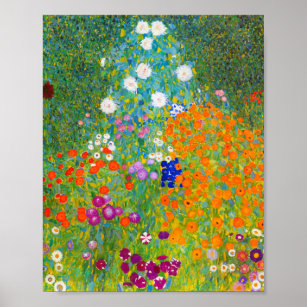 Affiche Gustav Klimt Bauerngarten Flower Garden Art