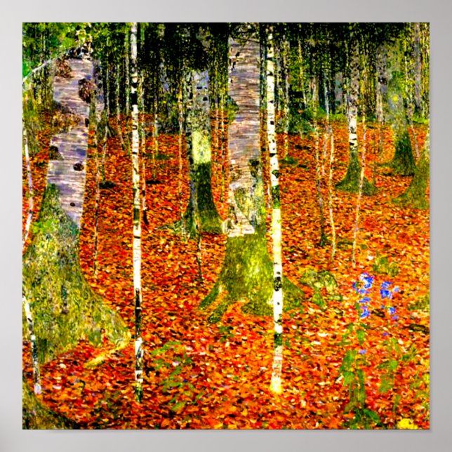 Affiche Gustav Klimt Birch Trees (Devant)