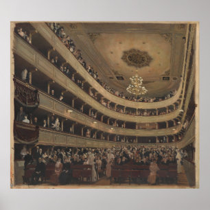 Affiche Gustav Klimt Burgtheater Auditorium Art Classique
