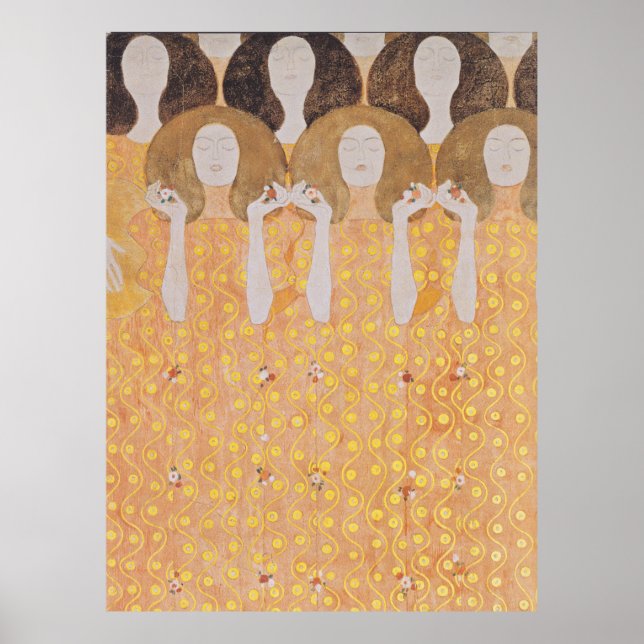 Affiche Gustav Klimt - Chor der Paradiesengel (Devant)