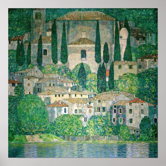 Affiche Gustav Klimt - Église à Cassone (Devant)
