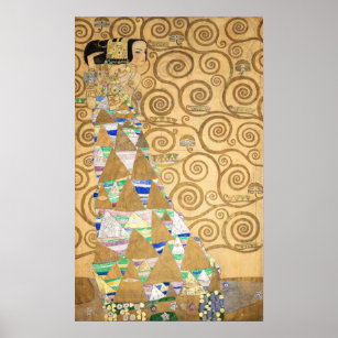 Affiche Gustav Klimt - Expectation, Stoclet Frieze