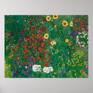 Affiche Gustav Klimt - Farm Garden with Sunflowers