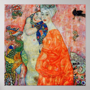 Affiche Gustav Klimt - Femmes amis