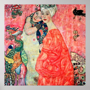 Affiche Gustav Klimt - Femmes amis