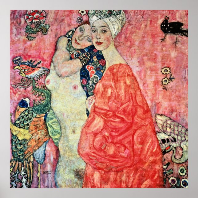 Affiche Gustav Klimt - Femmes amis (Devant)