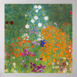 Affiche Gustav Klimt : Flower Garden<br><div class="desc">Une belle affiche classique ornée d'un jardin fleuri coloré,  peint par le peintre symboliste autrichien Gustav Klimt.</div>