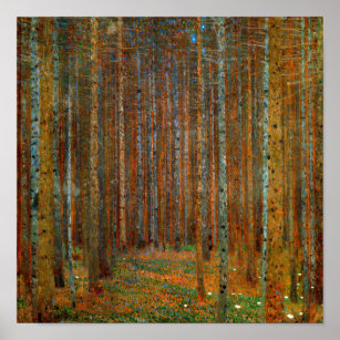 Affiche Gustav Klimt - Forêt de pins de Tannenwald