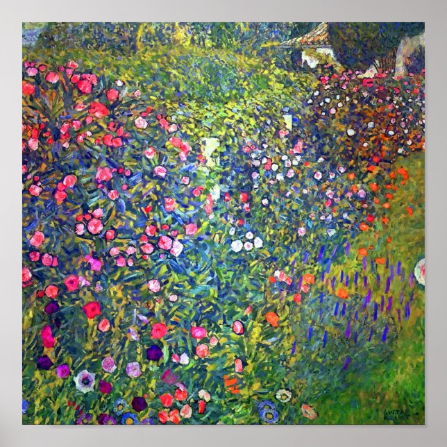 Affiche Gustav Klimt Jardin italien Paysage (Devant)