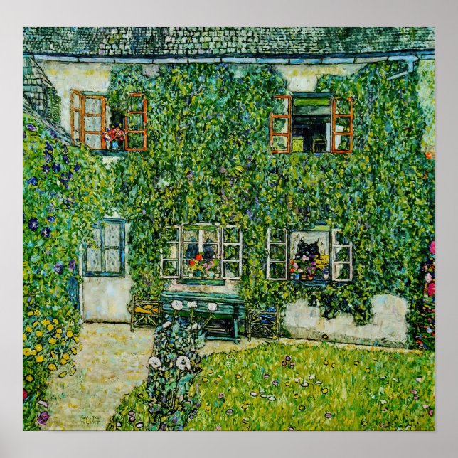 Affiche Gustav Klimt - La Maison de Guardaboschi (Devant)