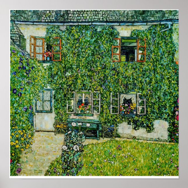 Affiche Gustav Klimt - La Maison de Guardaboschi (Devant)