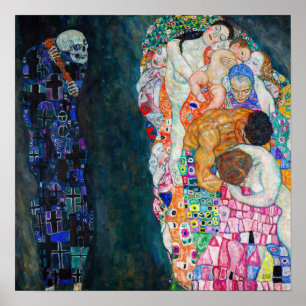 Affiche Gustav Klimt - La Mort et la Vie
