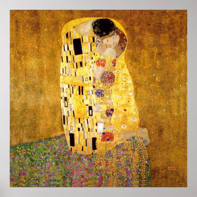 Affiche Gustav Klimt La Peinture Classique Du Kiss (Devant)