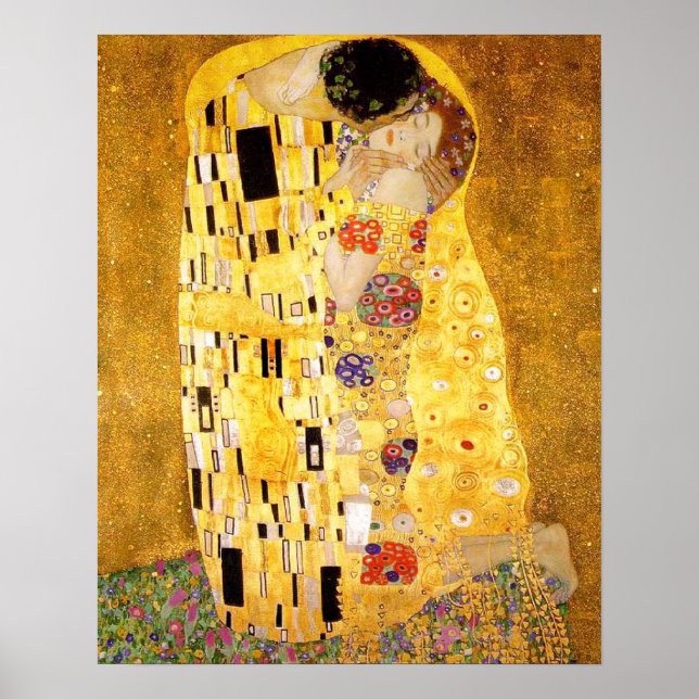 Affiche Gustav Klimt La Peinture Classique Du Kiss (Devant)