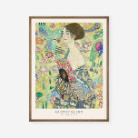 Affiche Gustav Klimt Lady avec une exposition d'art<br><div class="desc">Gustav Klimt Lady avec Carré d'exposition d'art du ventilateur Imprimer</div>