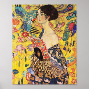 Affiche Gustav Klimt Lady With Fan