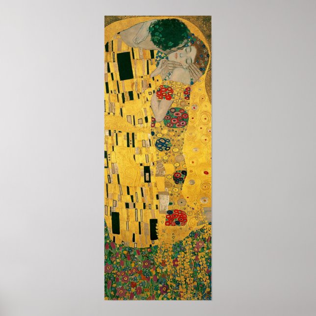 Affiche Gustav Klimt L'affiche Kiss (Devant)