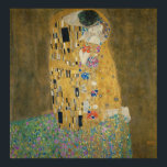 Affiche Gustav Klimt - Le baiser<br><div class="desc">Célèbre tableau de Gustav Klimt. Le Kiss est l'un des plus grands tableaux romantiques et un grand cadeau pour la Saint Valentin et d'autres occasions romantiques. Chef-d'oeuvre Extraordinaire du symbolisme et grande oeuvre de Gustav Klimt.</div>