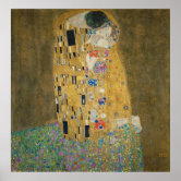 Le Fragment Du Baiser De Gustav Klimt – Tableau Toile Impression D'Art (kg63)