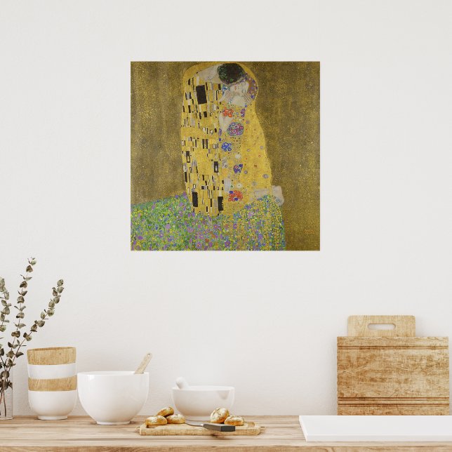 Affiche Gustav Klimt Le Baiser (Cuisine)