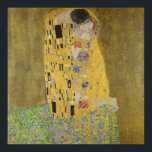 Affiche Gustav Klimt-Le Baiser | Oeuvre Gold Leaf<br><div class="desc">Le "Baiser" de Gustav Klimt est sans aucun doute l'un des tableaux les plus iconiques et vénérés du début du XXe siècle, incarnant le mouvement Art Nouveau avec ses détails complexes et ses accents de feuilles d'or. L'oeuvre représente un couple aimant, un homme et une femme, enfermé dans un baiser...</div>