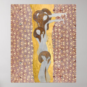 Affiche Gustav Klimt - Le détail artistique de Beethoven F