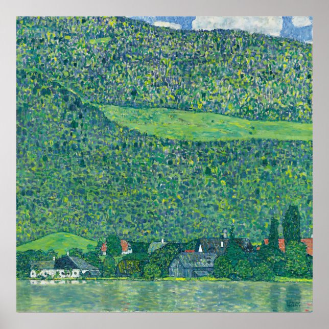 Affiche Gustav Klimt - Litzenberg au lac Attersee (Devant)