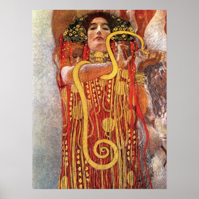 Affiche Gustav Klimt - Médecine de l'hygiène Déesse de la  (Devant)