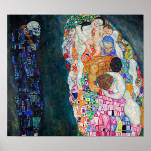 Affiche Gustav Klimt - Mort et vie