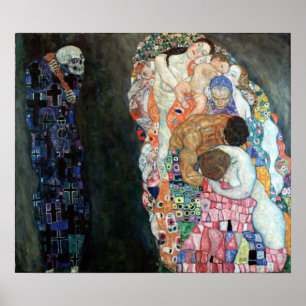 Affiche Gustav Klimt Mort et vie