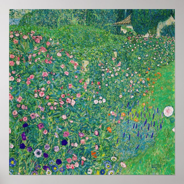 Affiche Gustav Klimt - Paysage du jardin italien (Devant)