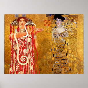Affiche Gustav Klimt, peintures Collage, Art combiné