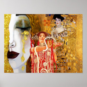 Affiche Gustav Klimt, peintures Collage, Art combiné