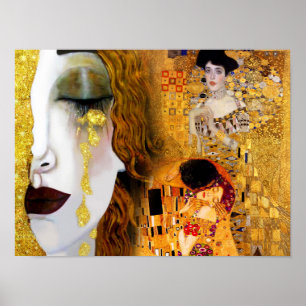 Affiche Gustav Klimt, peintures Collage, Art combiné