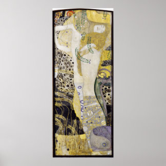 Affiche Gustav Klimt - Petites amies des serpents d'eau