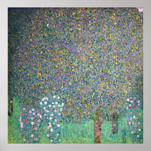 Affiche Gustav Klimt - Rosiers sous les arbres
