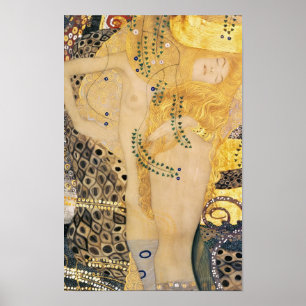 Affiche Gustav Klimt - Serpents d'eau I