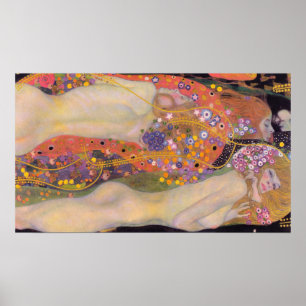 Affiche Gustav Klimt - Serpents d'eau II