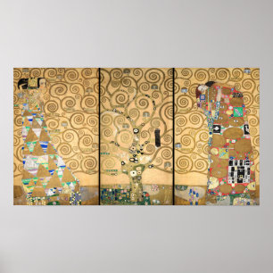 Affiche Gustav Klimt - Stoclet Frieze Arbre de vie